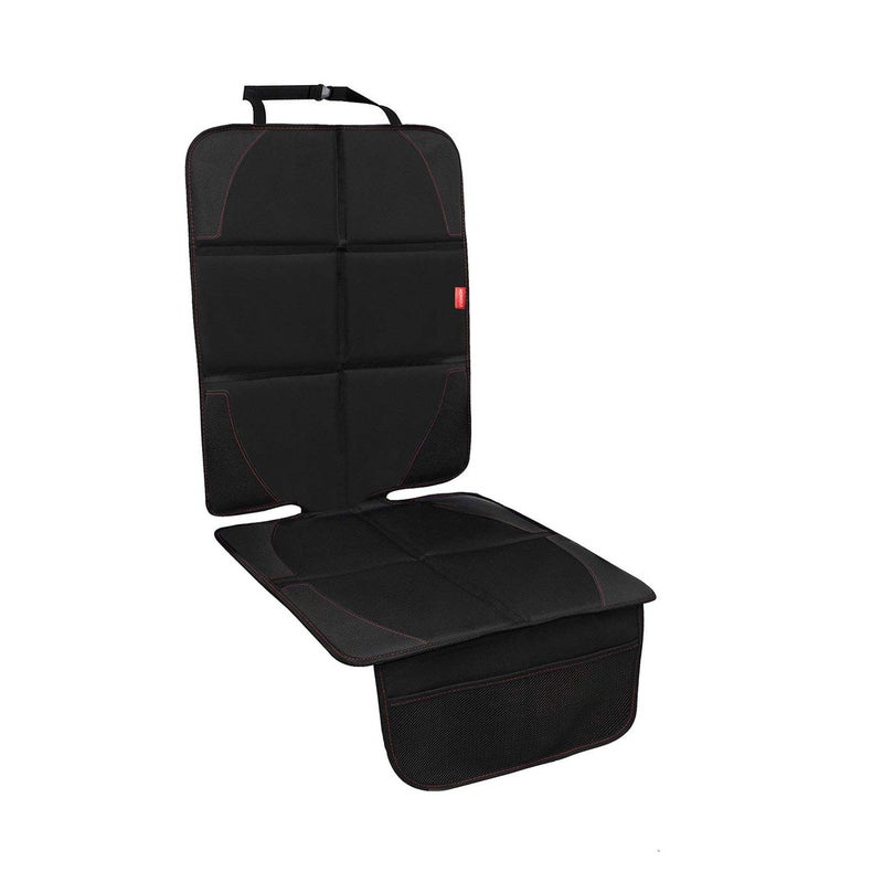 MORROLS Car Seat Protector for Child  Baby  Pets -1 Pack car seat Cover with Thick Padding- Waterproof Universal Size with Mesh Pockets (Black) - Image 1